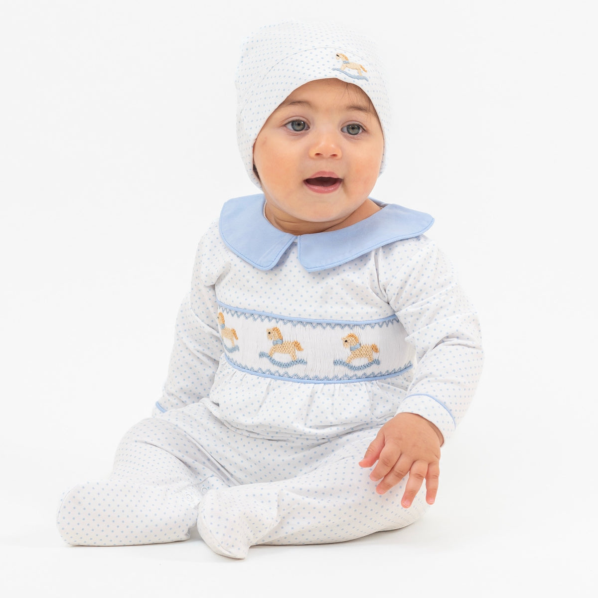 Blue Rocking Horse Newborn Set No. 128