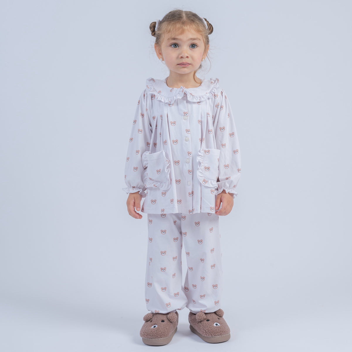 Girls' Pajama with Hair Clips No. 74