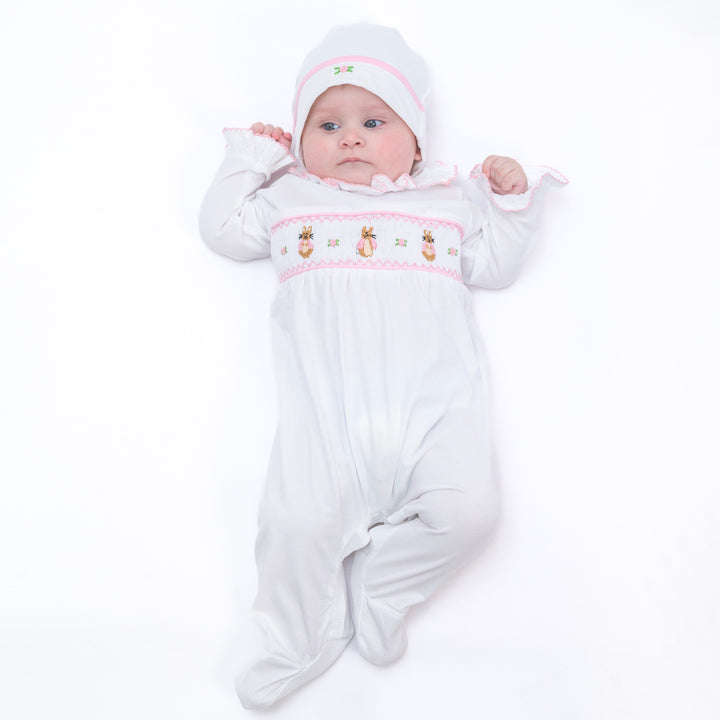 Pink Bunny Smocked Baby Set No. 147